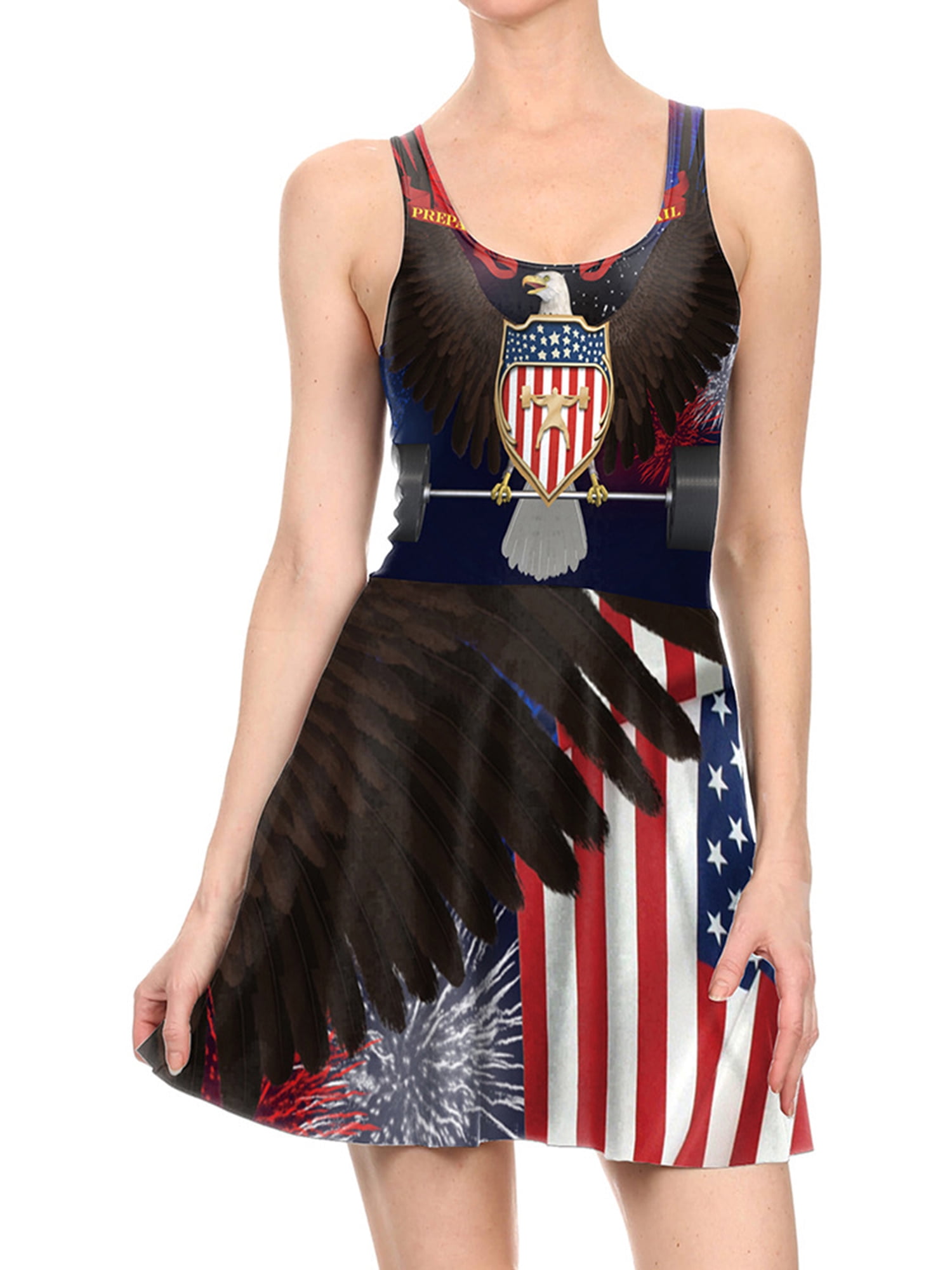 4th of July Shirts Stars and Stripes Midi Tank Dress USA Flag 4th of July Shirts Stars and Stripes Midi Tank Dress USA Flag