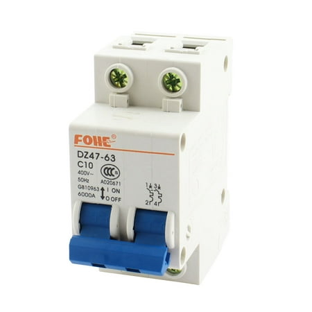 Varistor Circuit Protection - DZ47-63 AC400V 10A 2 Pole Overload Protection Circuit Breaker