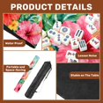 thumbnail image 3 of Mahjong Mat 31.5" x 31.5" Tropical Hibiscus Flowers Pineapples Lanterns Vibrant Watercolor Style Non-Slip Noise Reduction American Mahjong Tiles Table Cover for Dominoes Poker Card Board Games Gift, 3 of 8