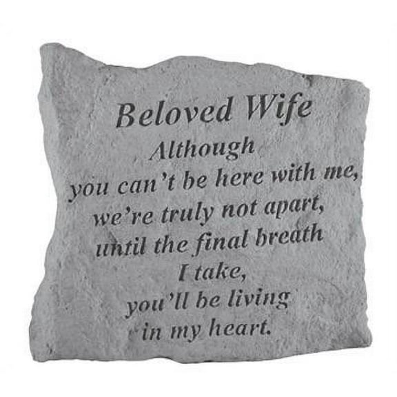 Beloved Wife Although You Can'T Be Here... Inspirational Garden Stone