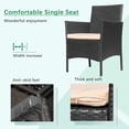 thumbnail image 7 of Devoko 4 Pieces Outdoor Patio Conversation Set PE Rattan Wicker Furniture Set, Black/Beige, 7 of 7