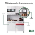 thumbnail image 4 of Alacena Multiuso Kingshouse Mueble De Cocina Material MDP Blanco 188 cm x 38 cm x 120 cm, 4 of 7