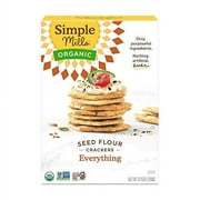 Simple Mills Organic Seed Crackers, Everything - Gluten Free, Vegan, Healthy Snacks, Paleo Friendly, 4.25 Ounce (Pack of 1)