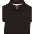 thumbnail image 2 of IZOD BLACK Girls' School Uniform Short Sleeve Interlock Polo Shirt, US M (5), 2 of 2