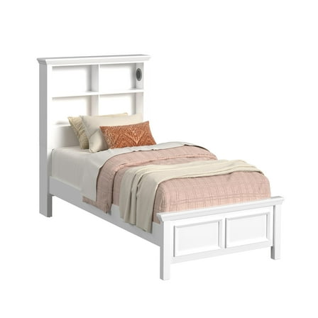 Brooklyn Kids Twin Bookcase Bed in White