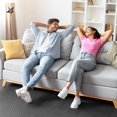 thumbnail image 6 of Eva Interlocking Mats  Puzzle Floor Tiles Foam Padding With Border For Furniture Home Space Living Room Garage 11 Sqft, 6 of 7