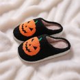 thumbnail image 4 of Zapatillas de felpa de esqueleto de Halloween zapatillas de casa esponjosas lindas antideslizantes para el invierno, 4 of 8