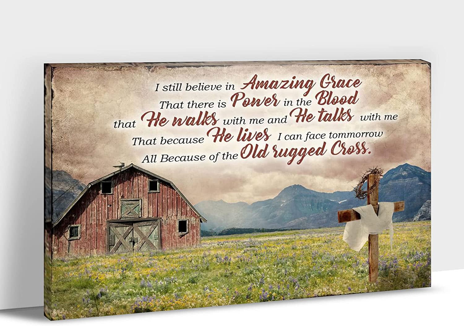 Farmhouse Wall Art Red Barn Pictures Wall Art, Modern Farmhouse Wall