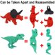 thumbnail image 3 of Juego de gomas de borrar para lápices Clayees, 72 piezas, rompecabezas 3D con forma de dinosaurio, 3 of 7