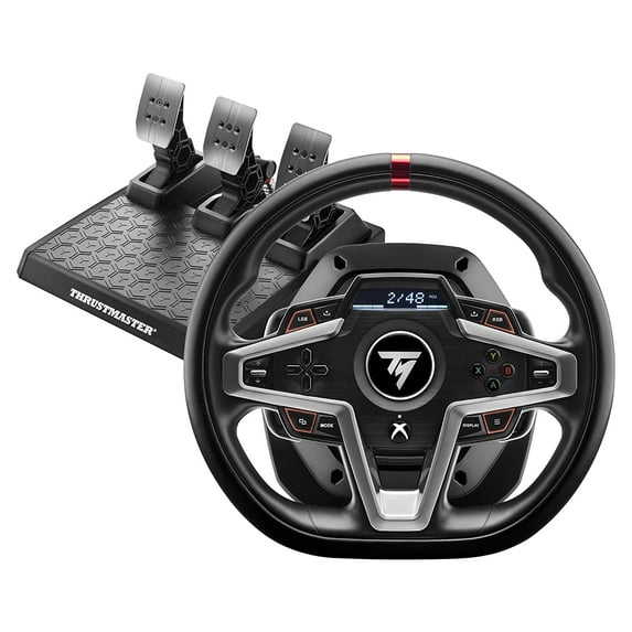 Restored Thrustmaster T248X, Racing Wheel and Magnetic Pedals, HYBRID DRIVE, Magnetic Paddle Shifters, Dynamic Force Feedback & TH8S Shifter Add-On, 8-Gear Shifter (XBOX Series X/S, One, PC) (Refurbished)
