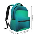 thumbnail image 2 of Disketp Green Turquoise Teal Backpack for Men and Women - Lightweight Backpack Classical with Multi-pockets Casual Daypack for College Workplace Travel, 2 of 5