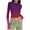 Purple, variant on Gradient Long Sleeve Tops for Women Slim Fit Stretchy Crewneck Tee Fall Winter Ombre Fitted Basic Shirt