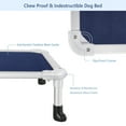 thumbnail image 3 of Veehoo Chew Proof Dog Bed, Rustless Aluminum Frame and Textilene Mesh Fabric, Blue, Medium, 3 of 8