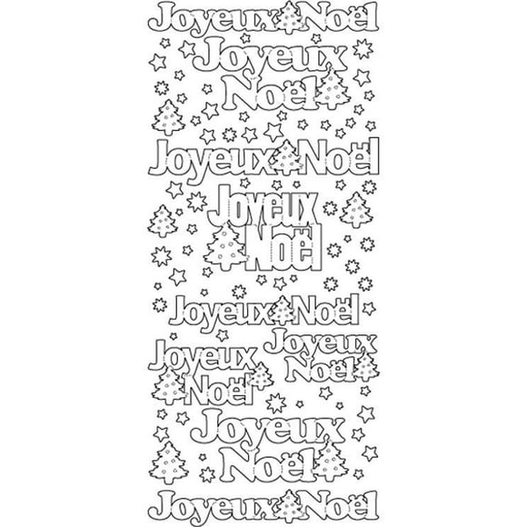 Autocollants Pelables - Joyeux Noël - Noir
