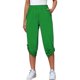 thumbnail image 1 of Pantalones cortos informales de cintura elástica para mujer, de algodón y lino, para el verano., 1 of 5