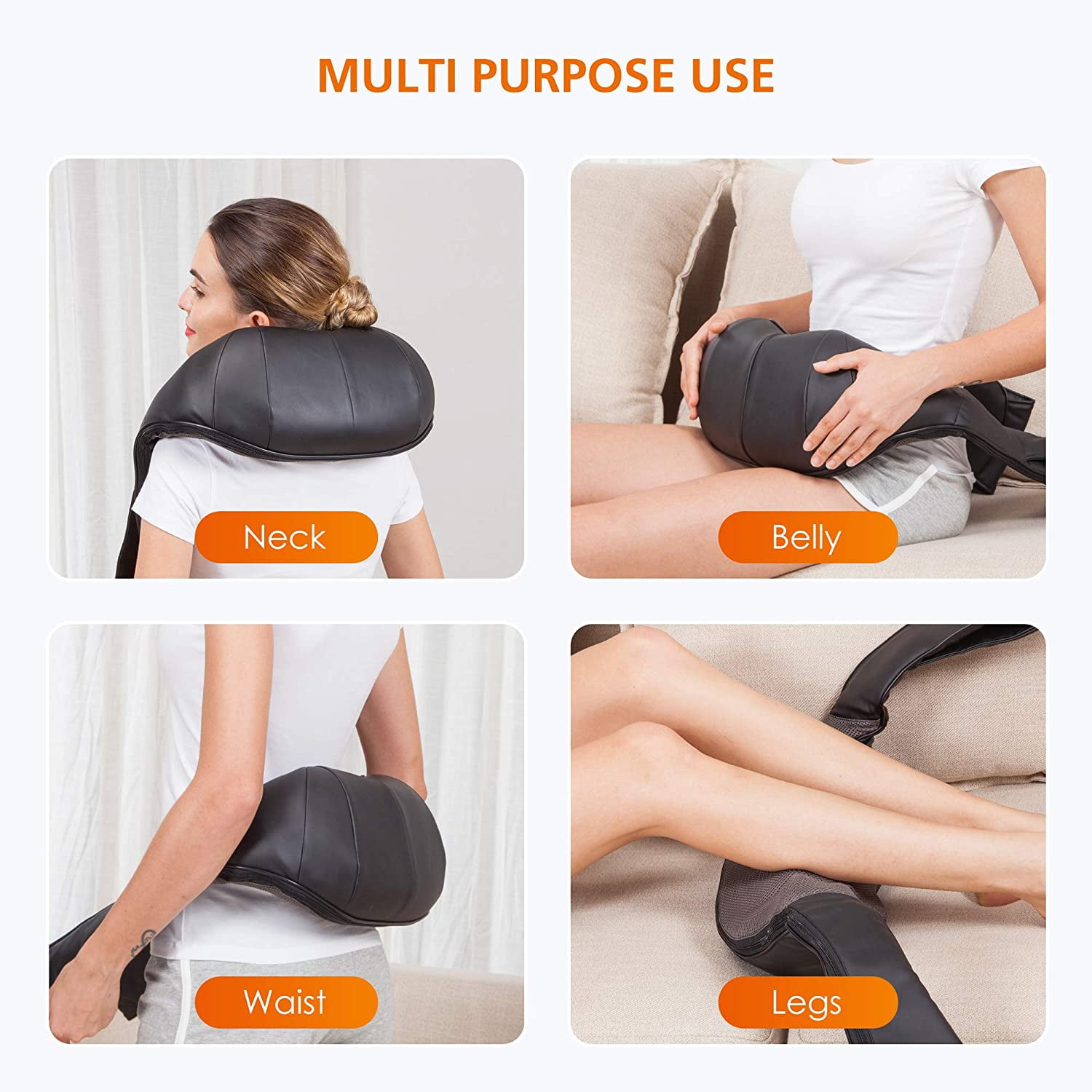 Snailax Shiatsu Neck Back Massager Massage Pillow electric sl-618
