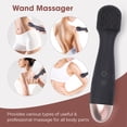 thumbnail image 7 of HEMDRE Rechargeable Handheld Vibrating Personal Massager, 10 Vibrator Modes, IP44 Waterproof Silicone Material, Muscle Relaxation for Back, Shoulder, Legs, Black, 7 of 7