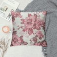 thumbnail image 2 of Pink and Cream Floral Pillow Covers Inch Set of Vintage Throw Flower Pillowcases Farmhouse Linen Cushion for Couch Bed Sofa Chair Home Decor, 2 of 5