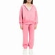 thumbnail image 4 of Chaqueta de invierno de color liso para niños, sudadera larga con capucha y cremallera y pantalones deportivos con lazo en las piernas, conjunto deportivo informal con forro polar para mayor calidez,, 4 of 5