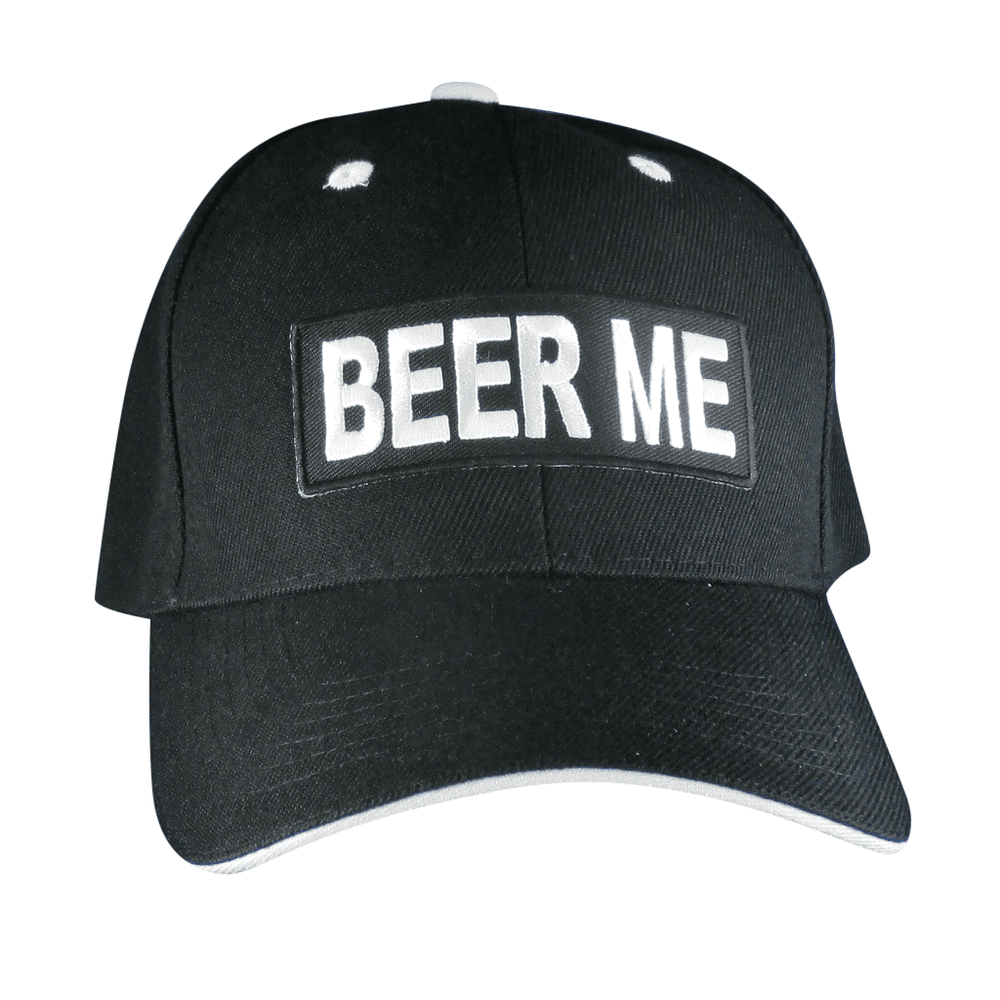 AffinityAddOns BEER ME Drinking Hat Embroidered Patch Baseball Cap