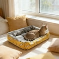 thumbnail image 4 of Warm Plush Pet Bed, All Season Dog Cat Bed with Waterproof Non-Slip Base, Cozy Arctic Velvet(D), 4 of 6