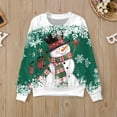 thumbnail image 5 of Kiijoy Toddler Girls Snowman Hoodie Christmas Cozy Loose Hooded Sweatshirt Pullover Top, 5 of 6