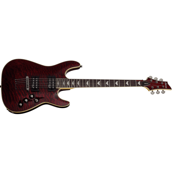Schecter Omen Extreme-6 Series Electric Guitar w/Quilted Maple Top - Black Cherry