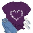 thumbnail image 2 of T-Shirts de la Saint-Valentin pour Femmes, T-Shirts Graphiques Cœur d'Amour, T-Shirts Graphiques Mignons pour Adolescentes, T-Shirts Décontractés Imprimés pour la Saint-Valentin, T-Shirt Col Rond Imprimé, Chandail pour Femmes, 2 of 8