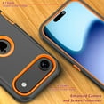 thumbnail image 3 of TASHHAR for iPhone 17 Air Case with Privacy Screen Protector Military Grade Heavy Duty Protection 3 in 1 Shockproof Armor Durable Detachable iPhone 17 Air 6.6 inch 2025 Phone - Black+Orange, 3 of 5