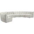 thumbnail image 3 of Meridian Furniture Infinity Cream Velvet 7pc. Modular Sectional, 3 of 4