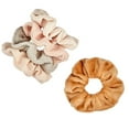 thumbnail image 5 of (5 pack) Scunci No Damage All Hair Mixed Texture Scrunchies, Peach Tones, 5-Pieces, 5 of 6