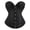 Black, variant on Corset Top for Women Satin Floral Lace Up Bustier Overbust Strapless Body Shapewear Waist Trainer, Red Size L