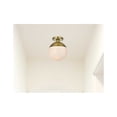 thumbnail image 2 of Living District Eclipse 10" Flush Mount Frosted White Shade In Satin Gold, 2 of 9