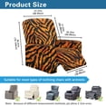 thumbnail image 3 of Renewold Tiger Print Recliner Couch Cover Breathable Tiger Stripes Reclining Chair Slipcover 4 Pieces Non-Slip Recliner Sofa Cover with Pocket and Elastic Bottom for Dogs, Kids, 3 of 8