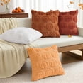 thumbnail image 3 of decorUhome Fall Throw Pillow Covers 16x16 Pack of 2, Soft Plush Faux Wool Couch Pillow Covers, Orange Pumpkin (Pillow Cover Only, No Inserts Included), 3 of 8