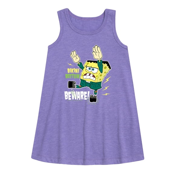 SpongeBob SquarePants - Bikini Bottom Beware - Toddler and Youth Girls A-line Dress