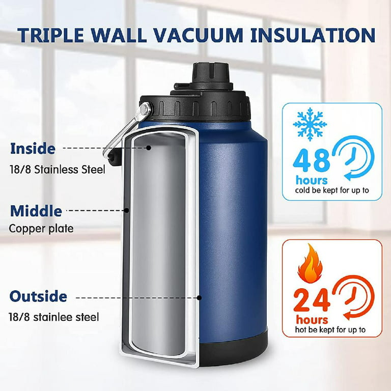  GOBATT 128 oz Stainless Steel Double Walled Insulated
