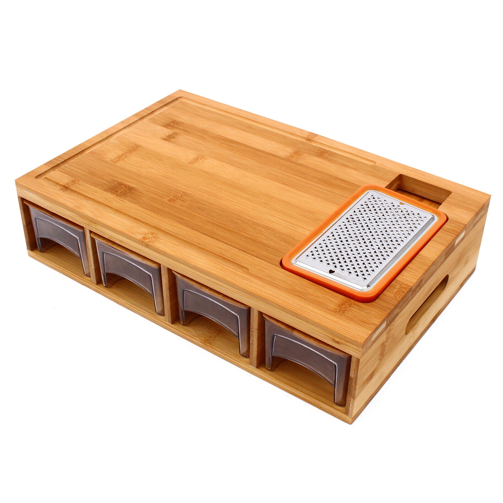 Buy Wholesale China Multi-functional Kitchen Bamboo Chopping Block Cutting  Board With 4 Draw Tray And 4 Vegetable Grater & Cutting Board at USD 12.5