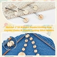 thumbnail image 4 of Number Stitch Makers 1 Pc Wood Knitting Row Counter Chains and 1-10 Number Stitch Makers Crochet Charms Stitch Makers with Self Adhesive Paper Labels for Knitting Weaving Sewing DIY Mixed Color, 4 of 6
