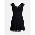 thumbnail image 5 of Madden NYC Women’s Asymmetrical Lace Top with Cap Sleeves, Sizes XXS-XXL, 5 of 5