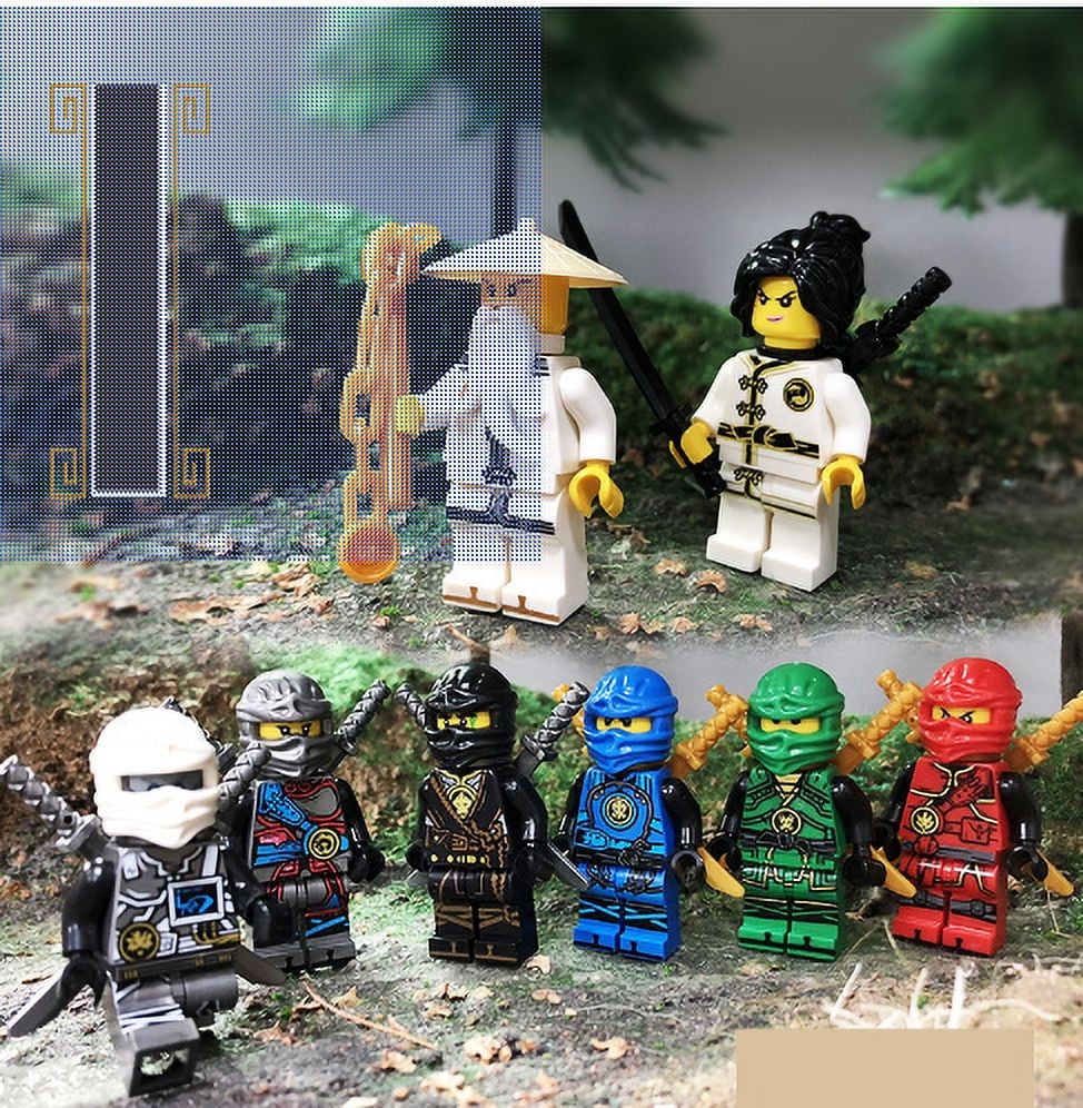 32PCS Ninja Action Figures Block Toys Set, 1.77 Inch Mini figures Building Block Collectible Toys for Boys, Ideal Gift for Birthday & Christmas