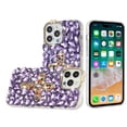 thumbnail image 2 of Designed for Samsung Galaxy S23 FE /Fan Edition Cross Bling Crystal 3D Full Diamonds Pearl Luxury Sparkle Rhinestone Glitter Hybrid Phone Case Cover [Purple], 2 of 3