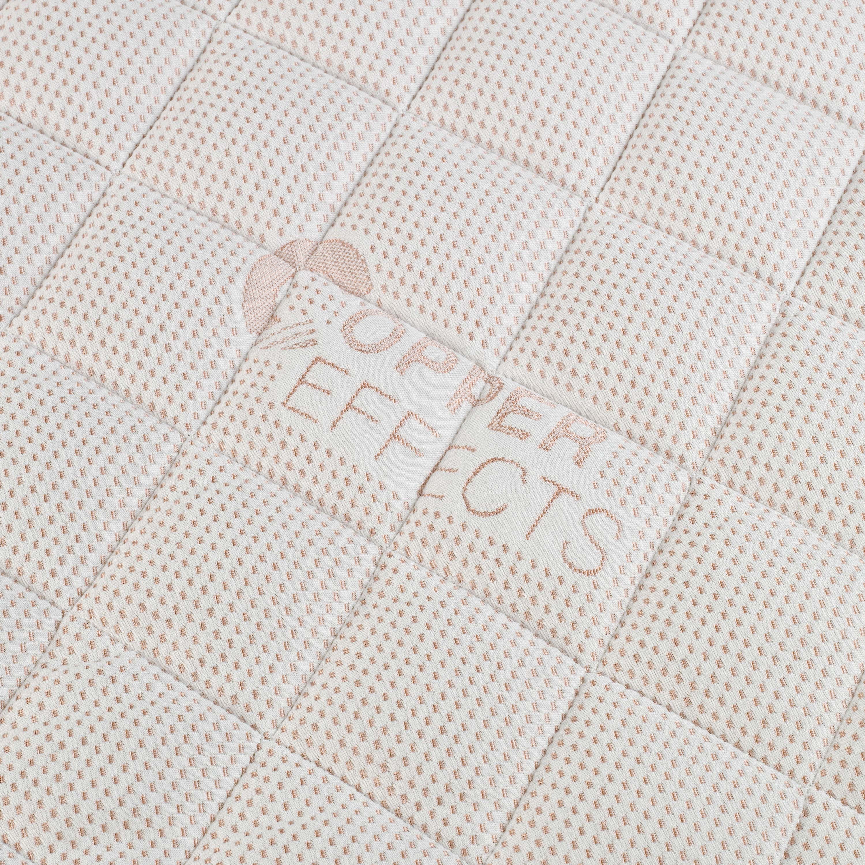 All-in-One Copper Effects Antimicrobial Fitted Mattress Pad, Queen