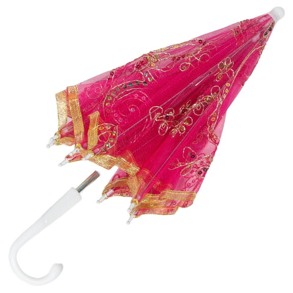 Niceauty Lace Umbrella Rosy Cloth Metal Elegant Design for Daily Use