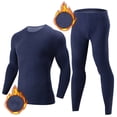 thumbnail image 4 of NJDVHB Ensemble de Chandail à Capuchon Chauds pour Hommes, Ensemble de Survêtements pour Hommes, Ensemble de Pyjamas pour Hommes, Tenue de Nuit Décontractée Chaude à Manches Longues et Col Rond, Marine, m, 4 of 4