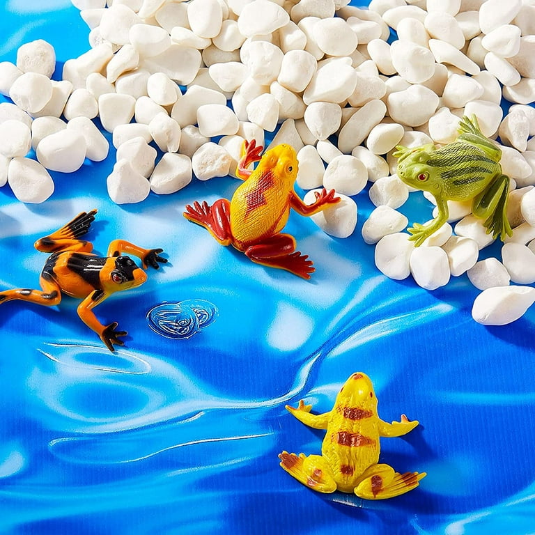4 Pcs Frog Toy Mini Realistic Toy Figures Lifelike Toy Party