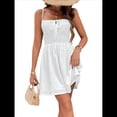 thumbnail image 1 of Vestidos de Tirantes Finos con Bordado de Ojales y Busto Fruncido para Mujer XL, 1 of 10