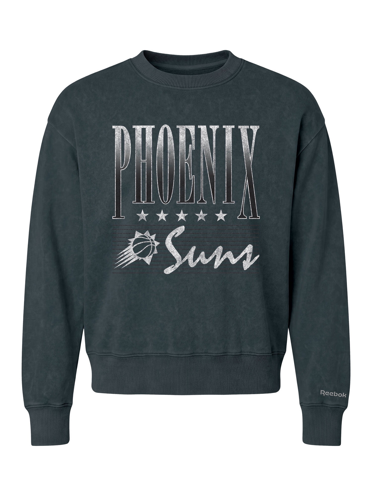 Phoenix Suns Reebok Womens Denim Wash Mock Neck Sweatshirt