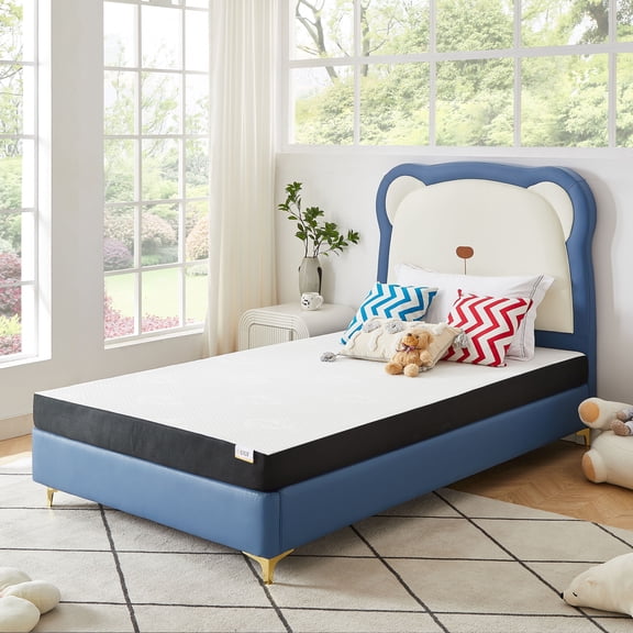 BMMB 5 inch Memory Foam Mattress, Medium-Firm, Waterproof Cover ,Twin Size, Kids Adult