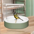 thumbnail image 4 of Bañera para loros, ducha automática para pájaros, contenedor de bañera con perchas de madera y bomba para periquitos, pájaros pequeños y medianos. Cabezal de ducha blanco, 4 of 5
